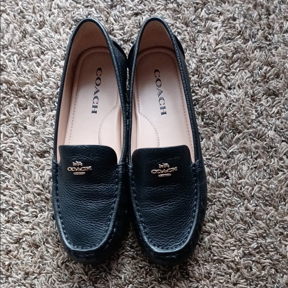 COACH MERLEY WOMENS DRIVER FLATS SHOES SIZE 7 COLOR BLACK - Picture 4 of 14